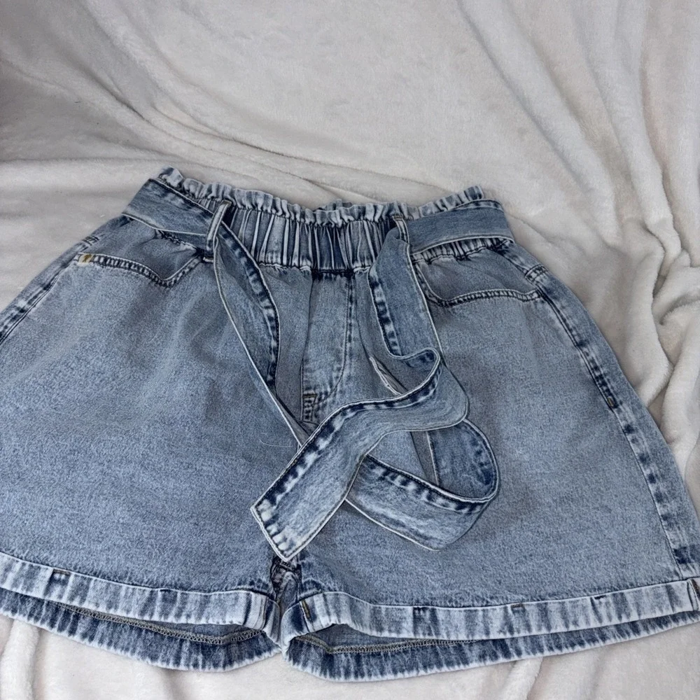 Simply Southern Paperbag Shorts With Tie Belt Med Retro‎ 80s Casual Summer Vacay